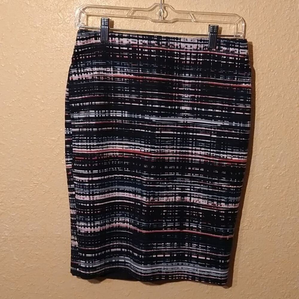 Ann Taylor Long Striped Pencil‎ Skirt,size 0